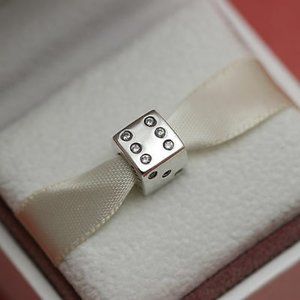 Pandora Las Vegas Dice Charm Silver Cubic Zirconia